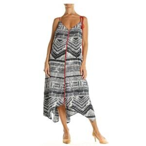 Anthropologie Akemi + Kin Riviera Halter Dress Handkerchief Hem Tassel Boho S